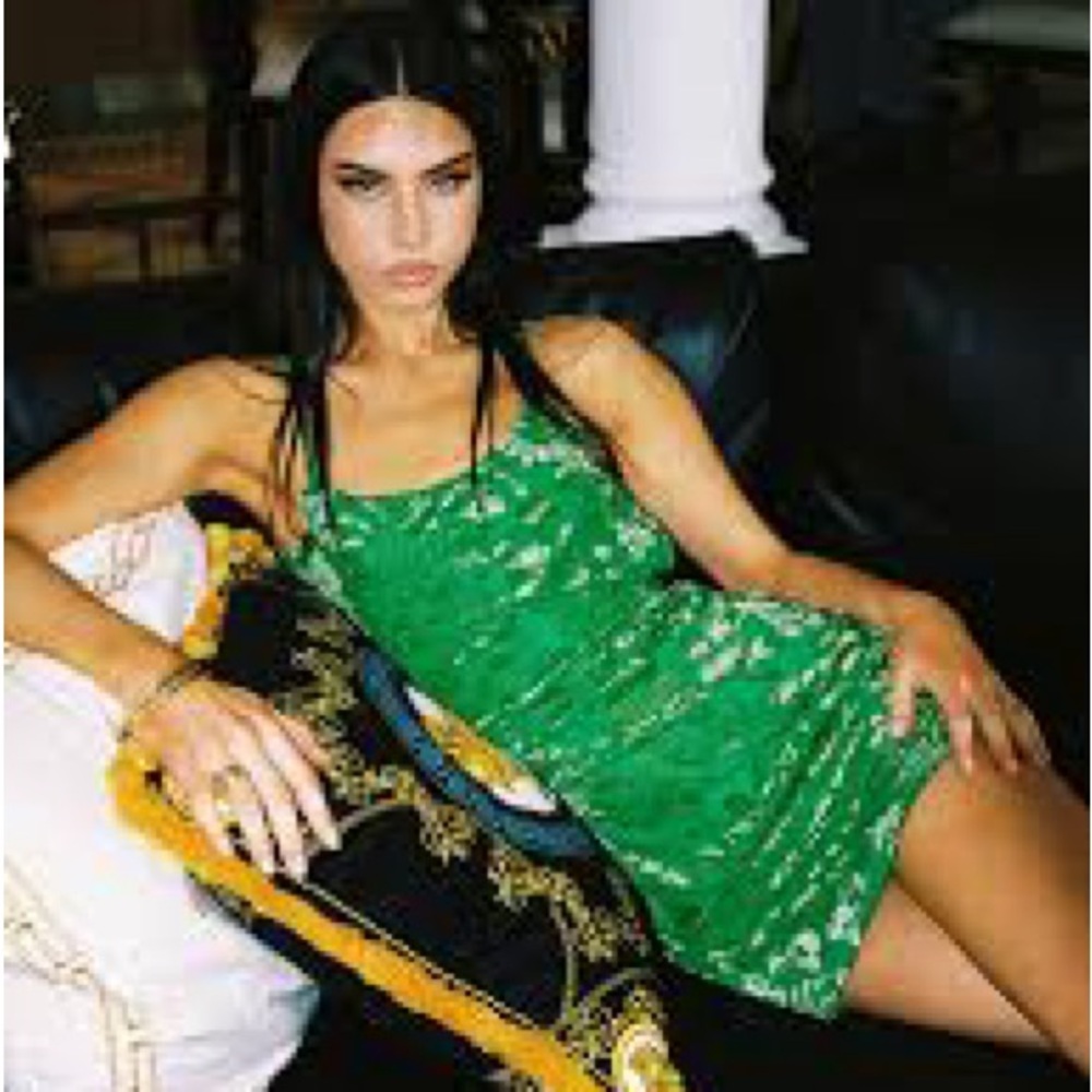 Princess Polly Green Floral Mini Dress